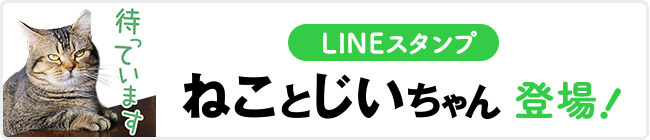 LINEスタンプ ねことじいちゃん登場！